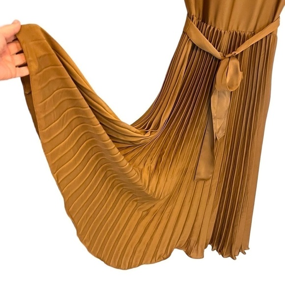 H&M Calf Length Midi Sleeveless Dress with Full & Drapey Plisse Skirt - Picture 9 of 16